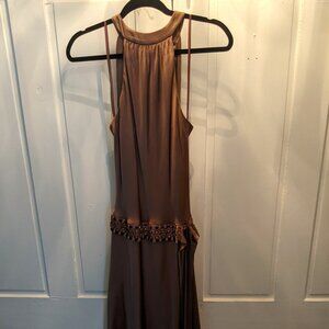 Anne Klein 100% silk cocktail dress dusty pink size 4